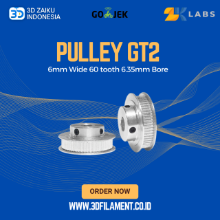 ZKLabs Pulley GT2 6mm Wide 60 tooth 6.35mm Bore